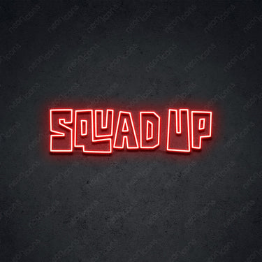 'Squad Up' Neon Sign 45cm (1.5ft) / Red / LED by Neon Icons